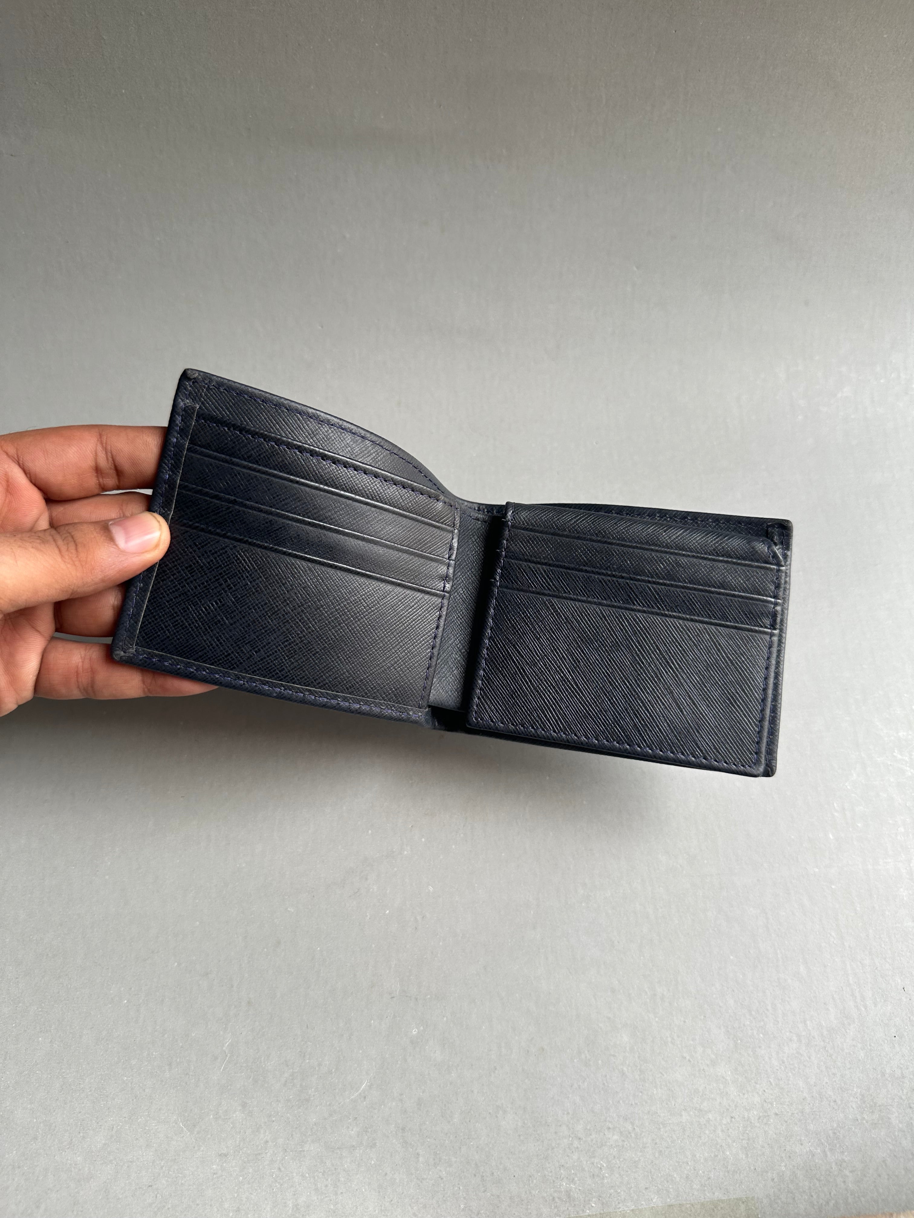 Luxe Saffiano wallet - Navy Blue