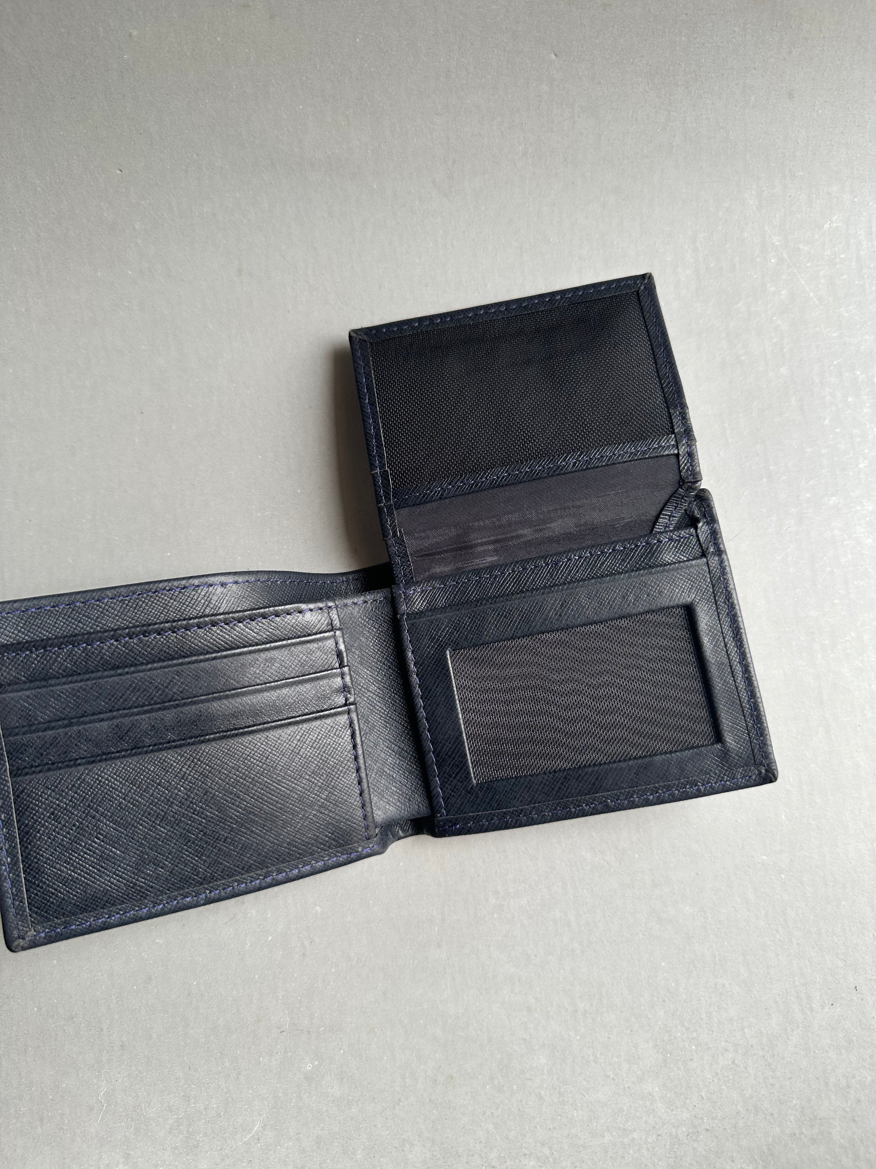 Luxe Saffiano wallet - Navy Blue