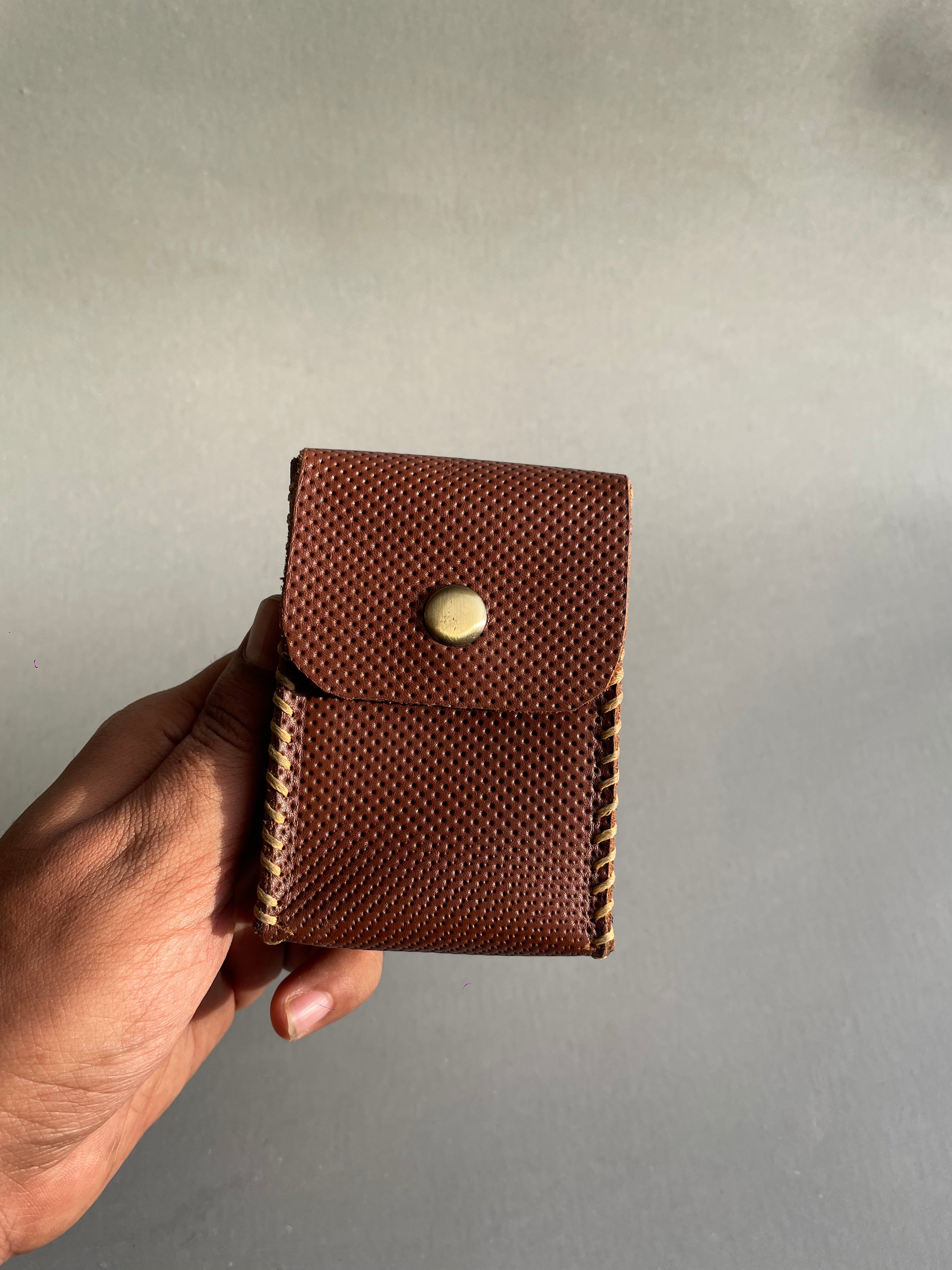 Handmade Leather Cigarette Case - Brown