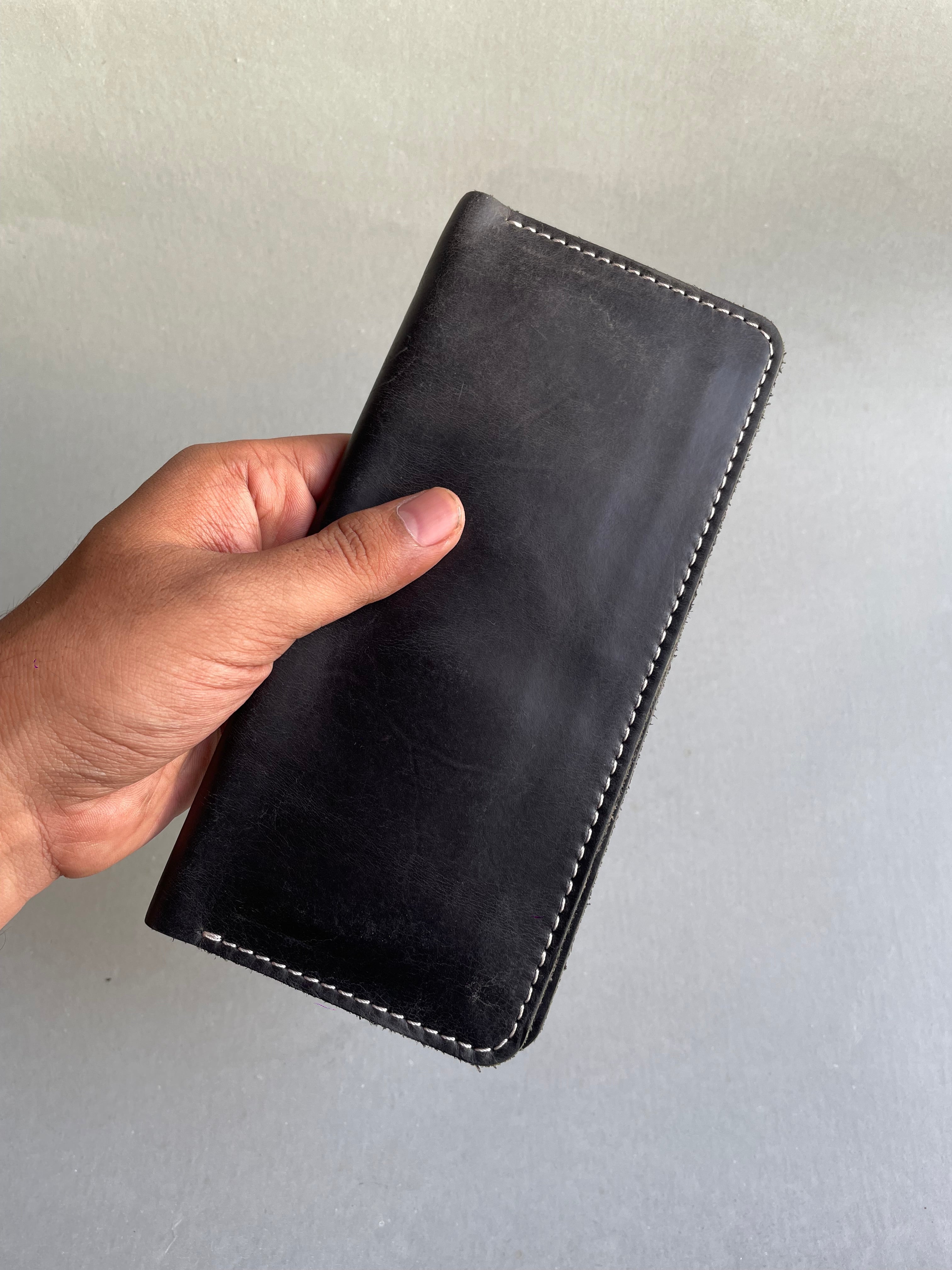 Vintage zipper long wallet