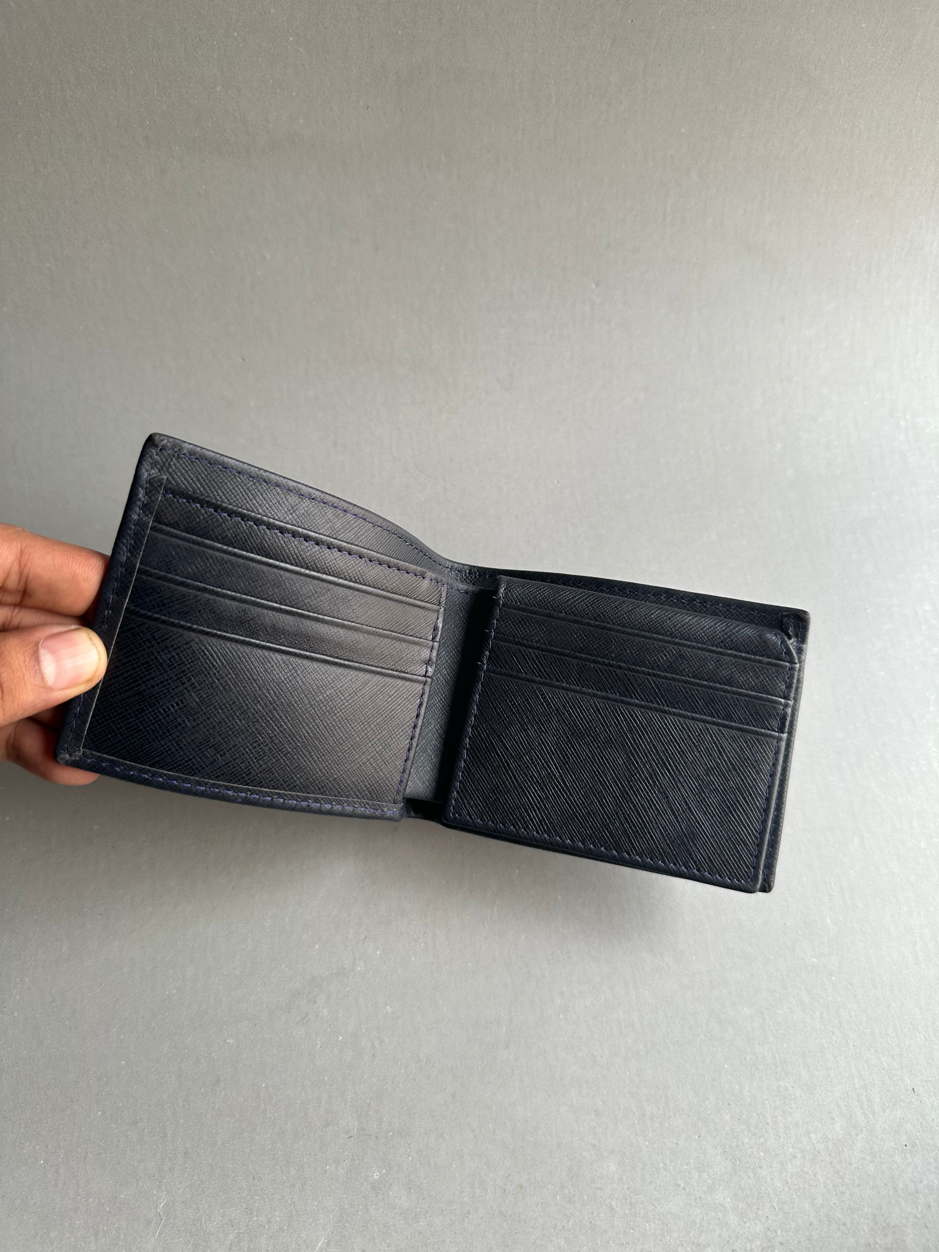 Luxe Saffiano wallet - Navy Blue