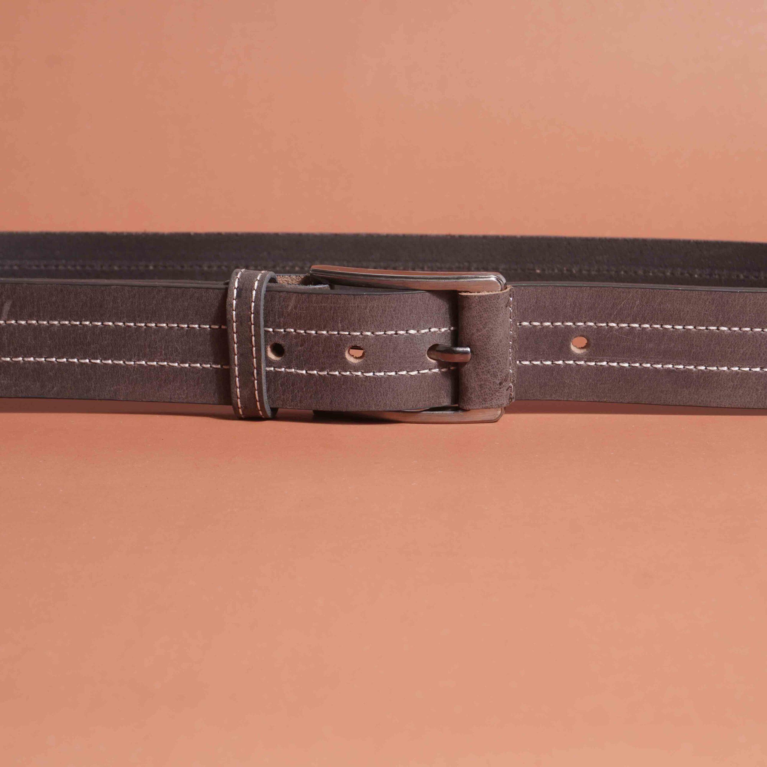 Designer Crazy Horse Jeans Belt – Grey