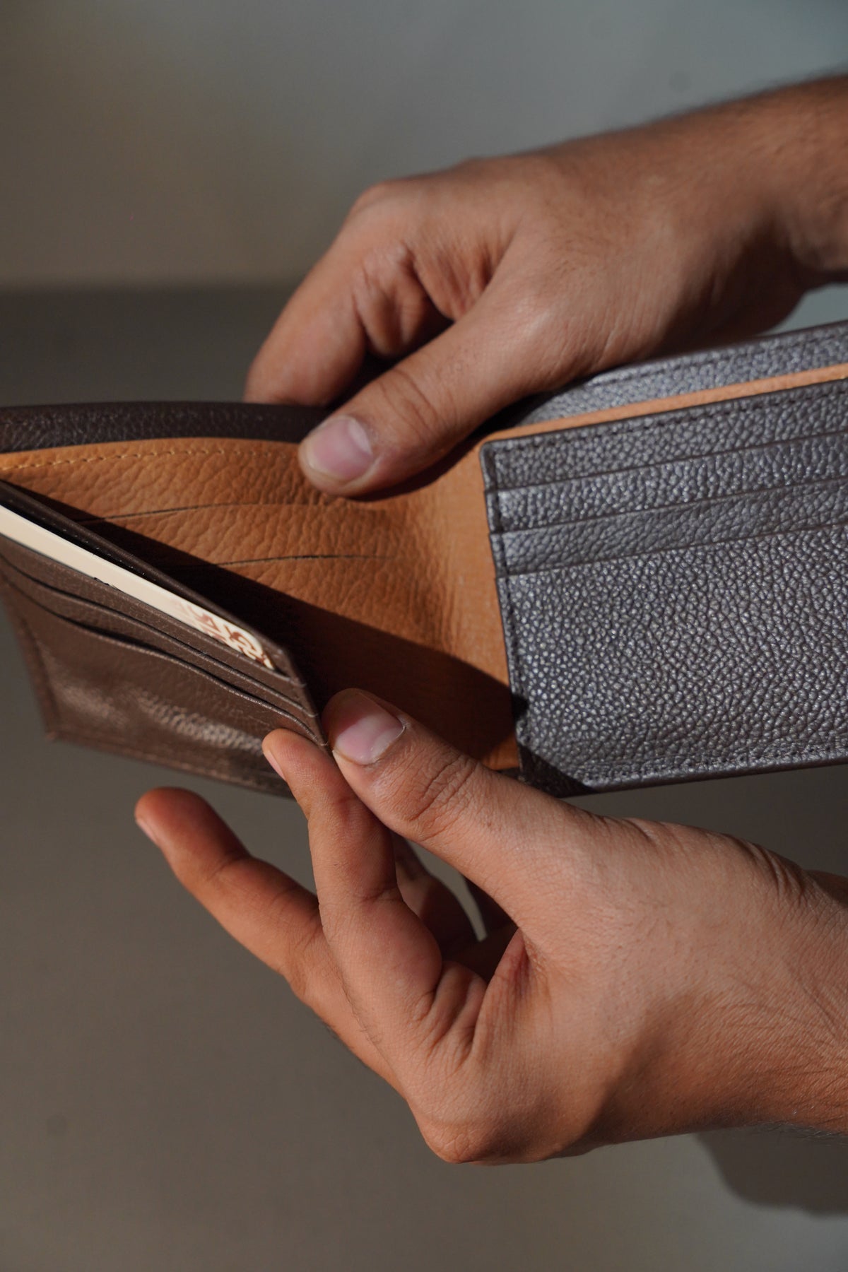 Mild Grain Wallet Brown & Mustard