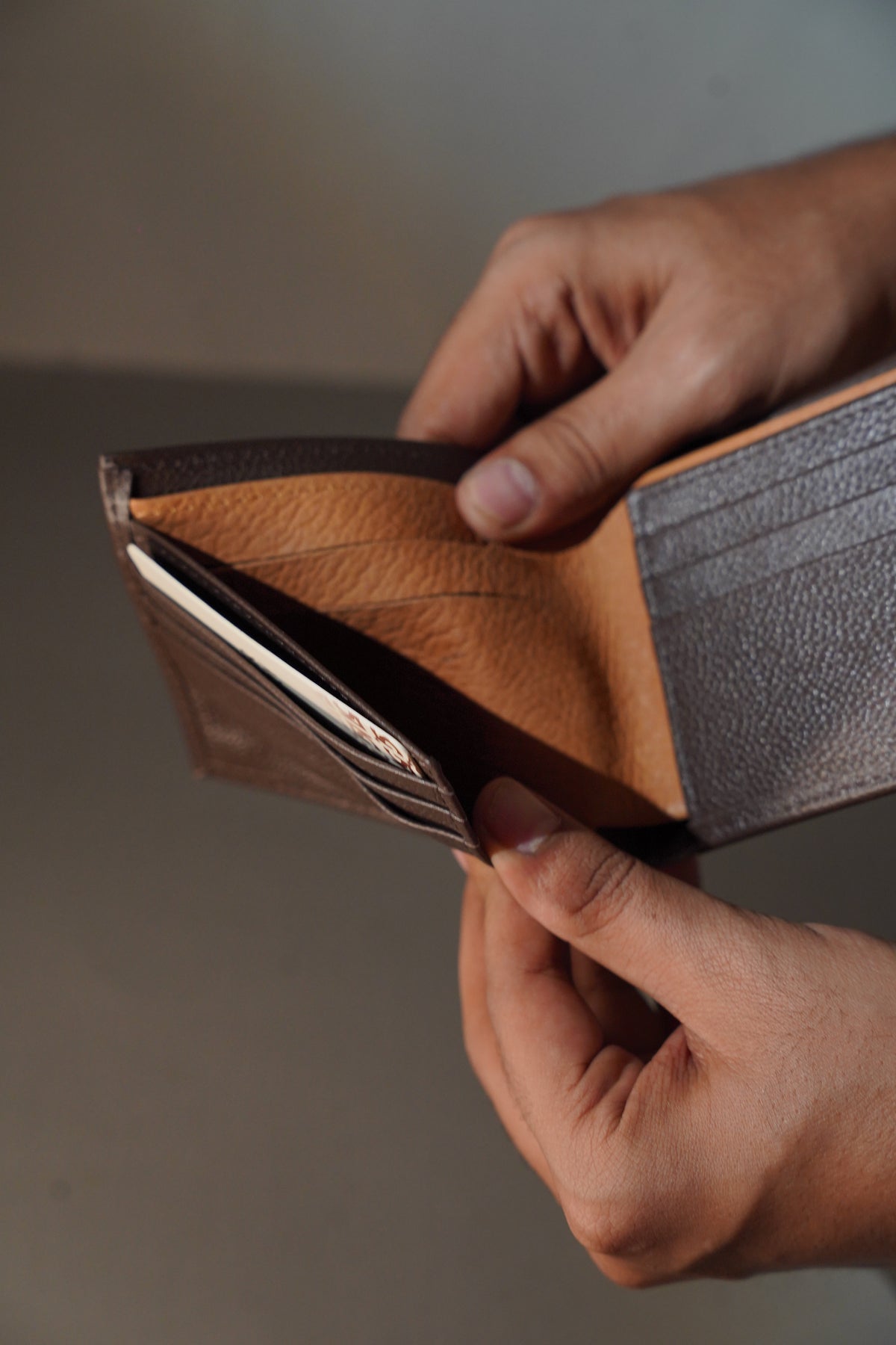 Mild Grain Wallet Brown & Mustard
