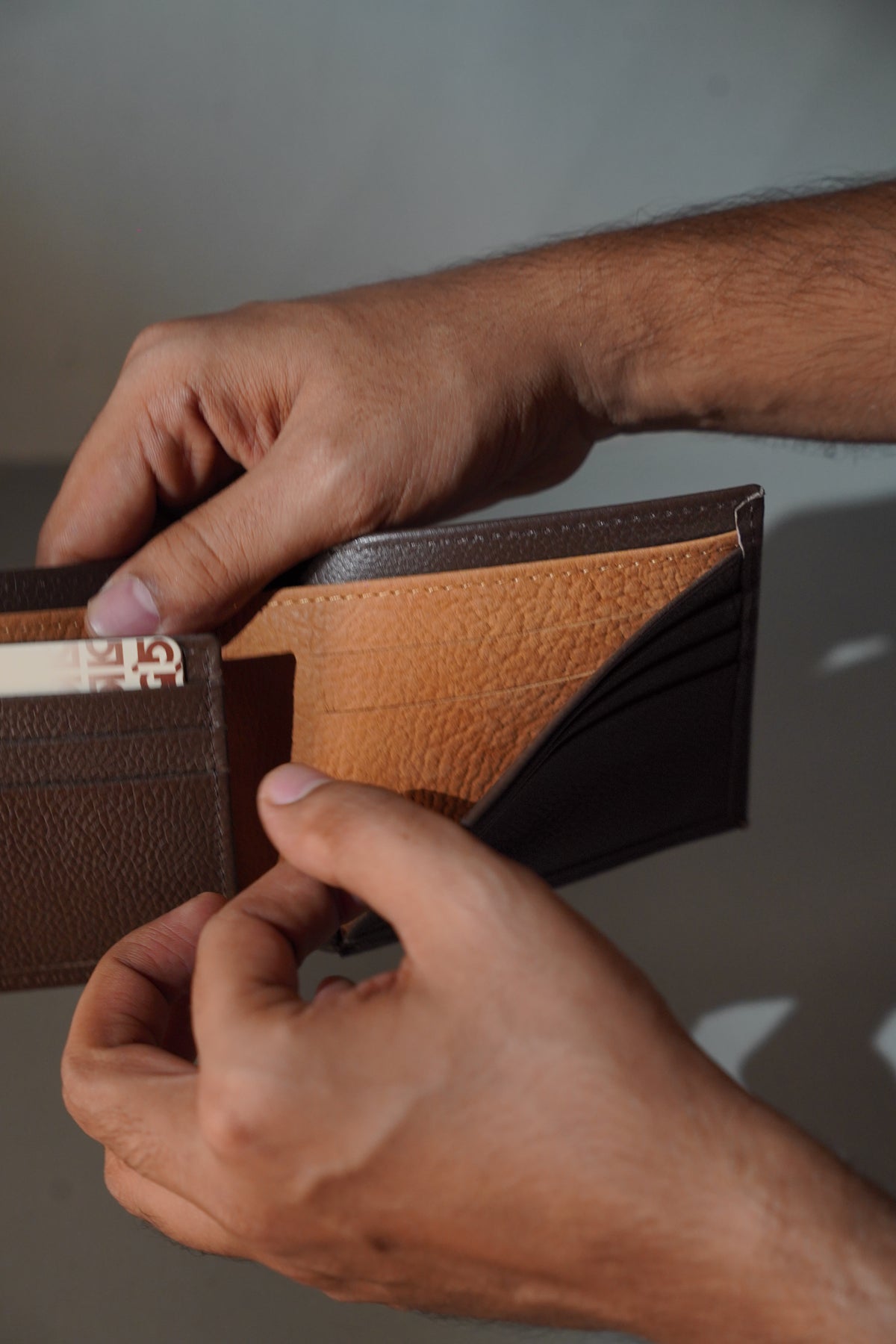 Mild Grain Wallet Brown & Mustard