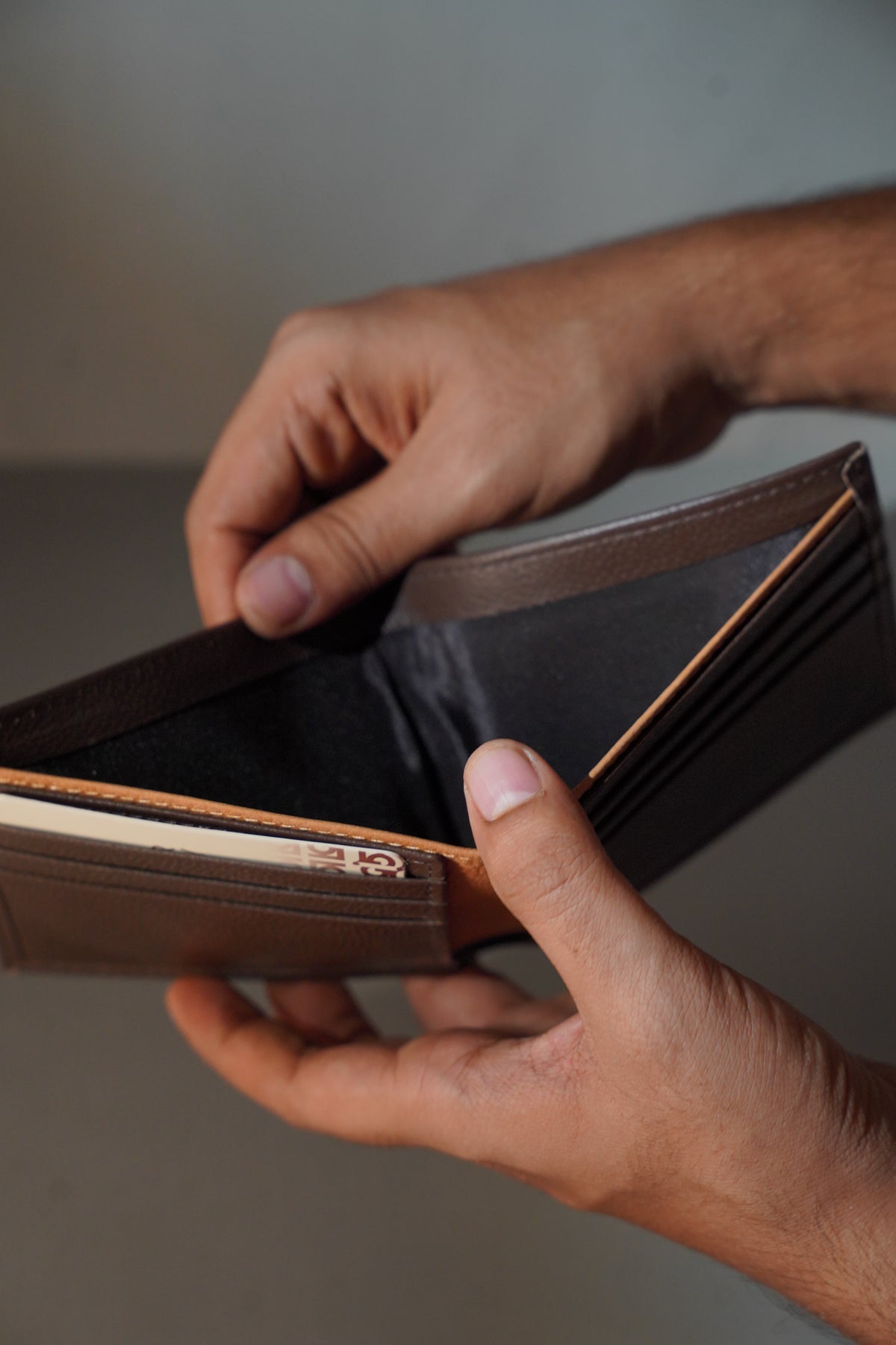 Mild Grain Wallet Brown & Mustard