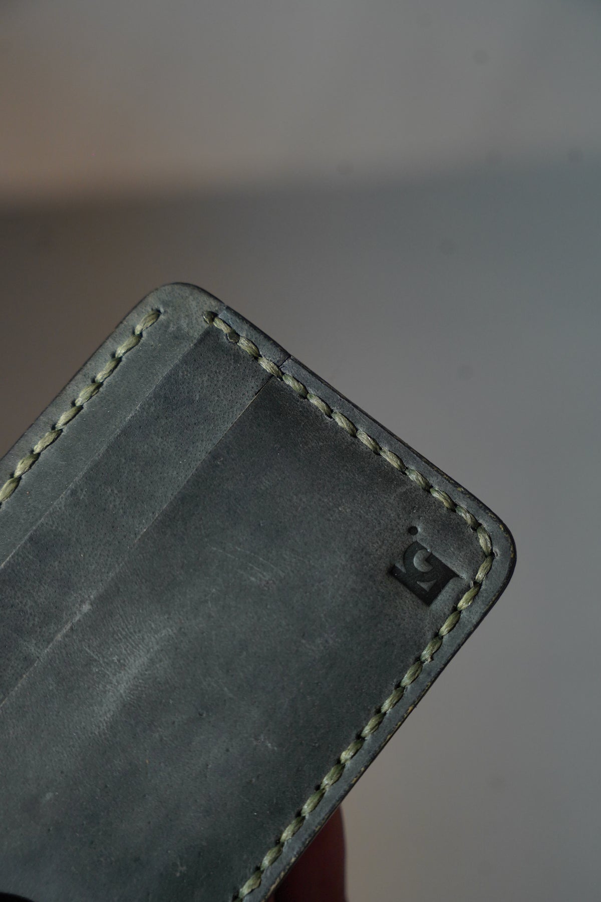 Handmade Single Card Holder - Army Green