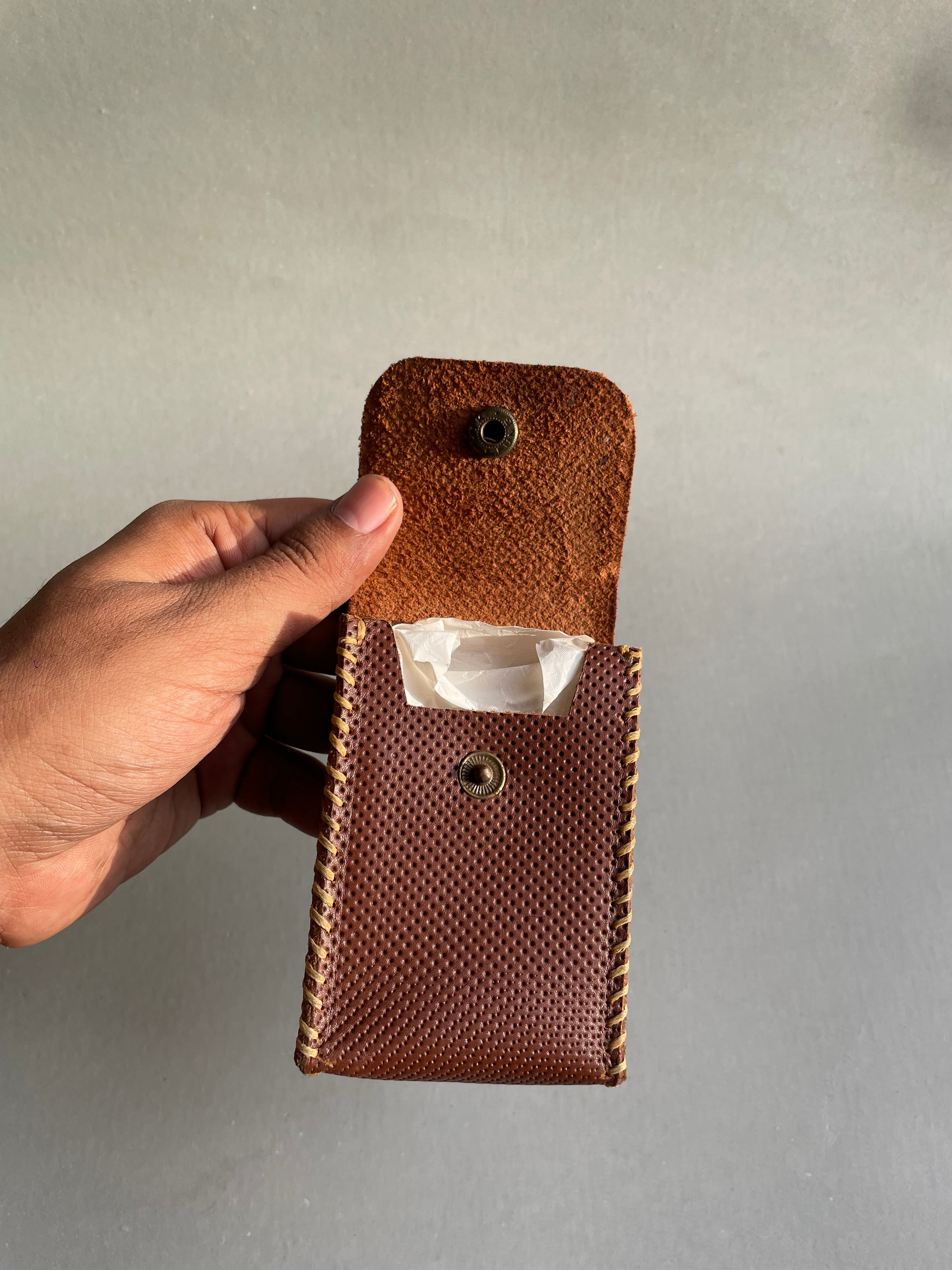 Handmade Leather Cigarette Case - Brown