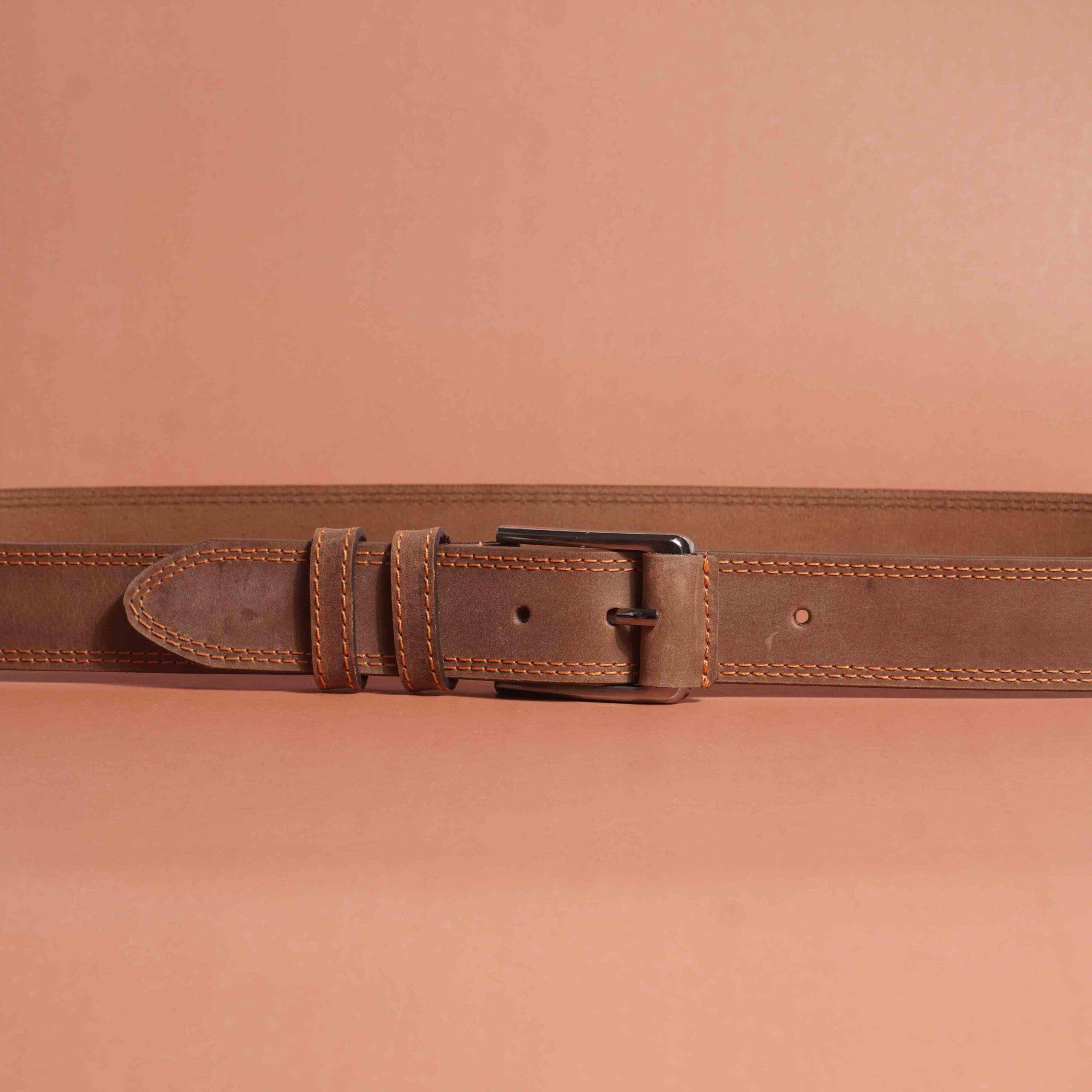 Premium Crazy Horse Jeans Belt – Light Brown