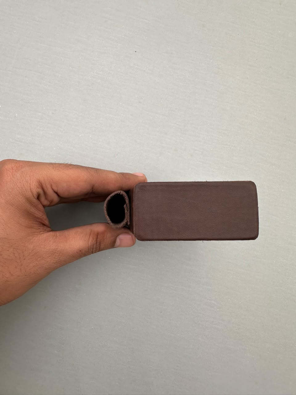 Leather Cigarette Case - Dark Brown