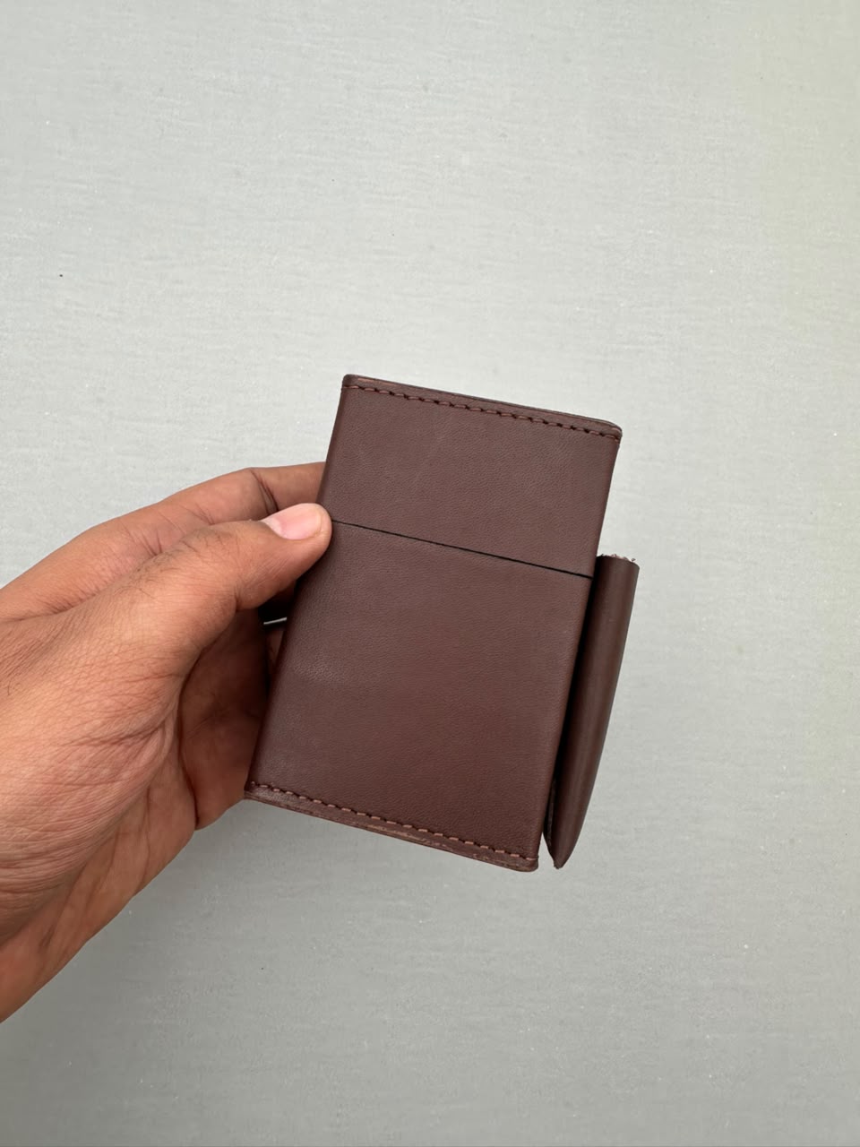 Leather Cigarette Case - Dark Brown
