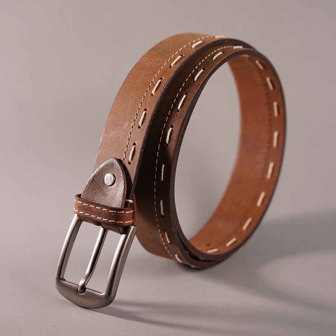 Crazy Horse Designer Belt – Brown