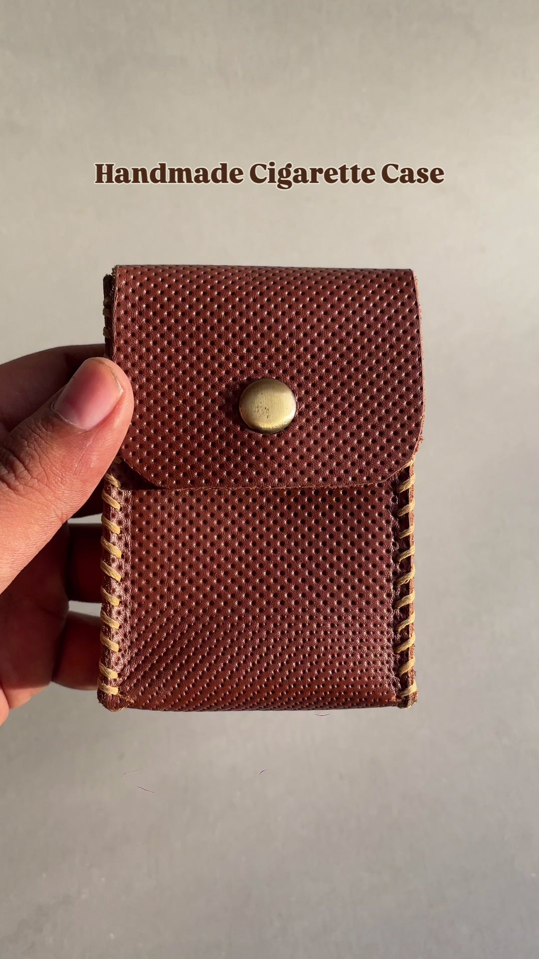 Handmade Leather Cigarette Case - Brown