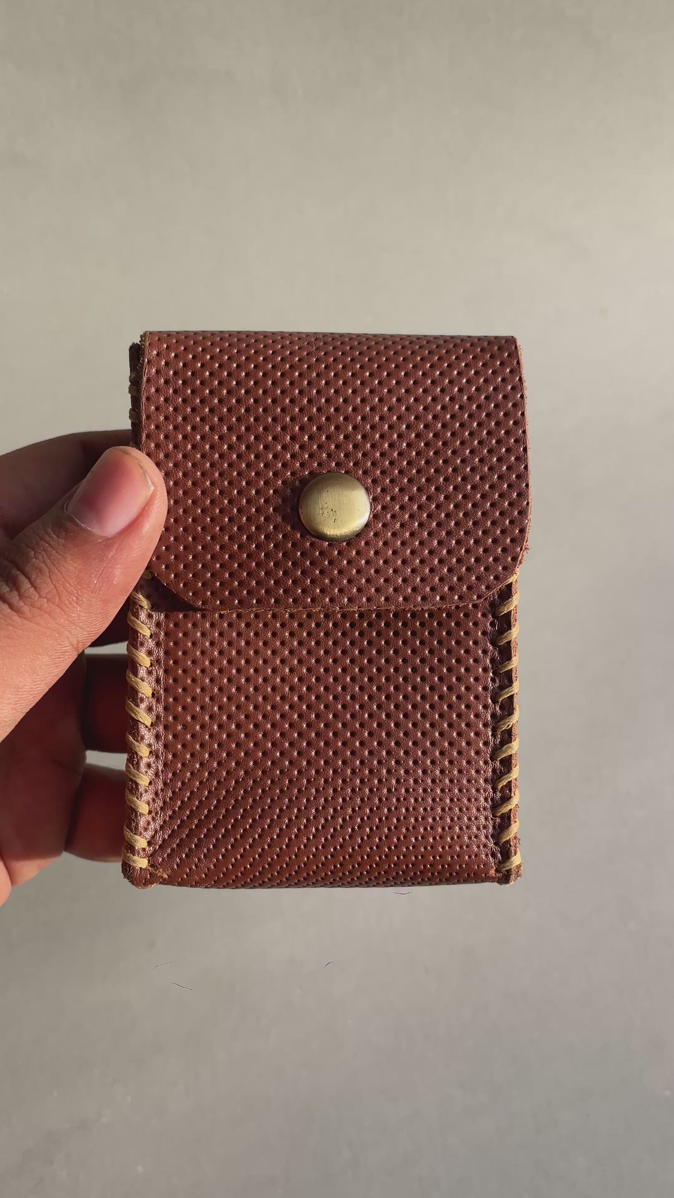 Handmade Leather Cigarette Case - Brown