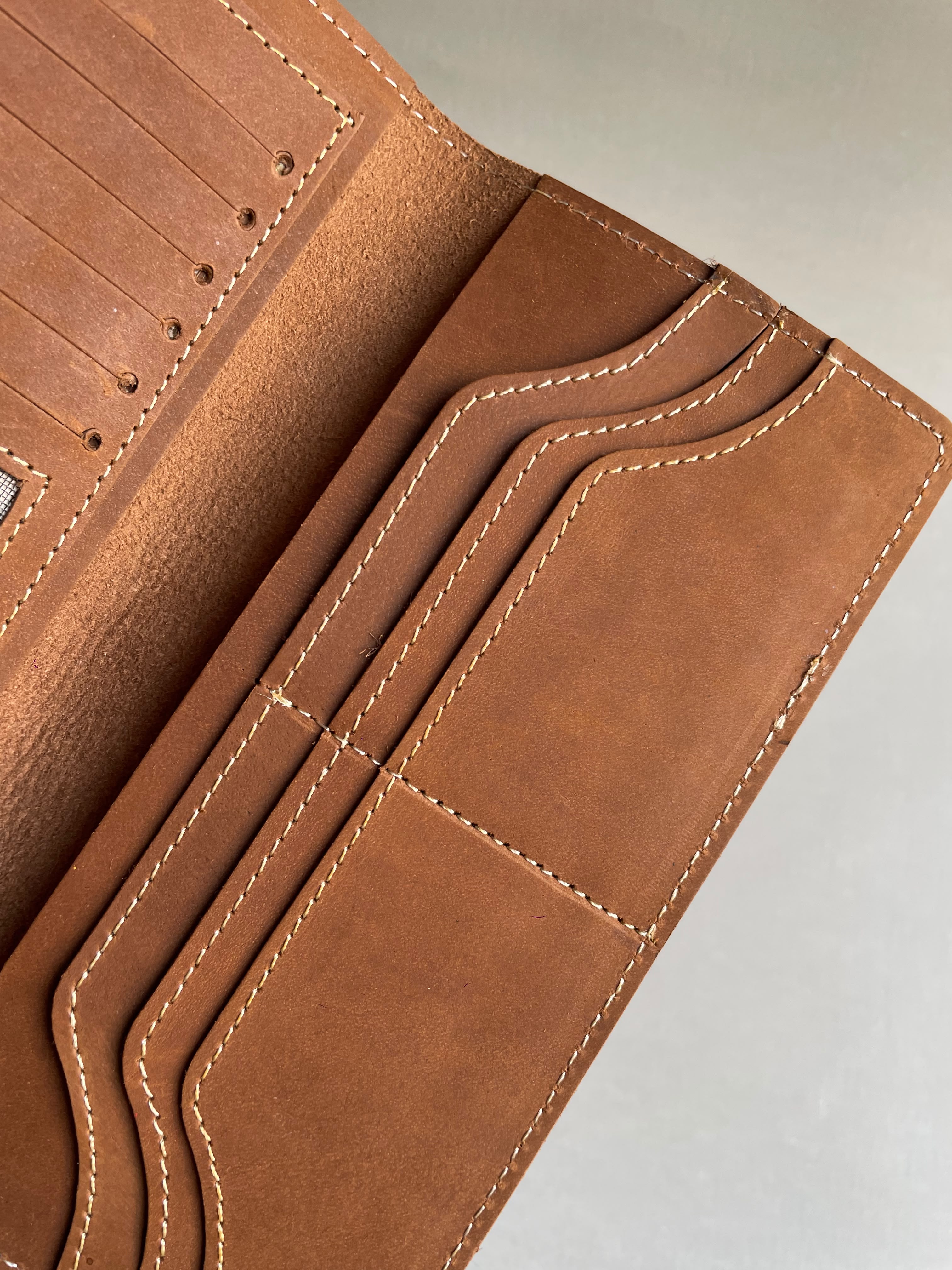 Crazy horse Long Wallet