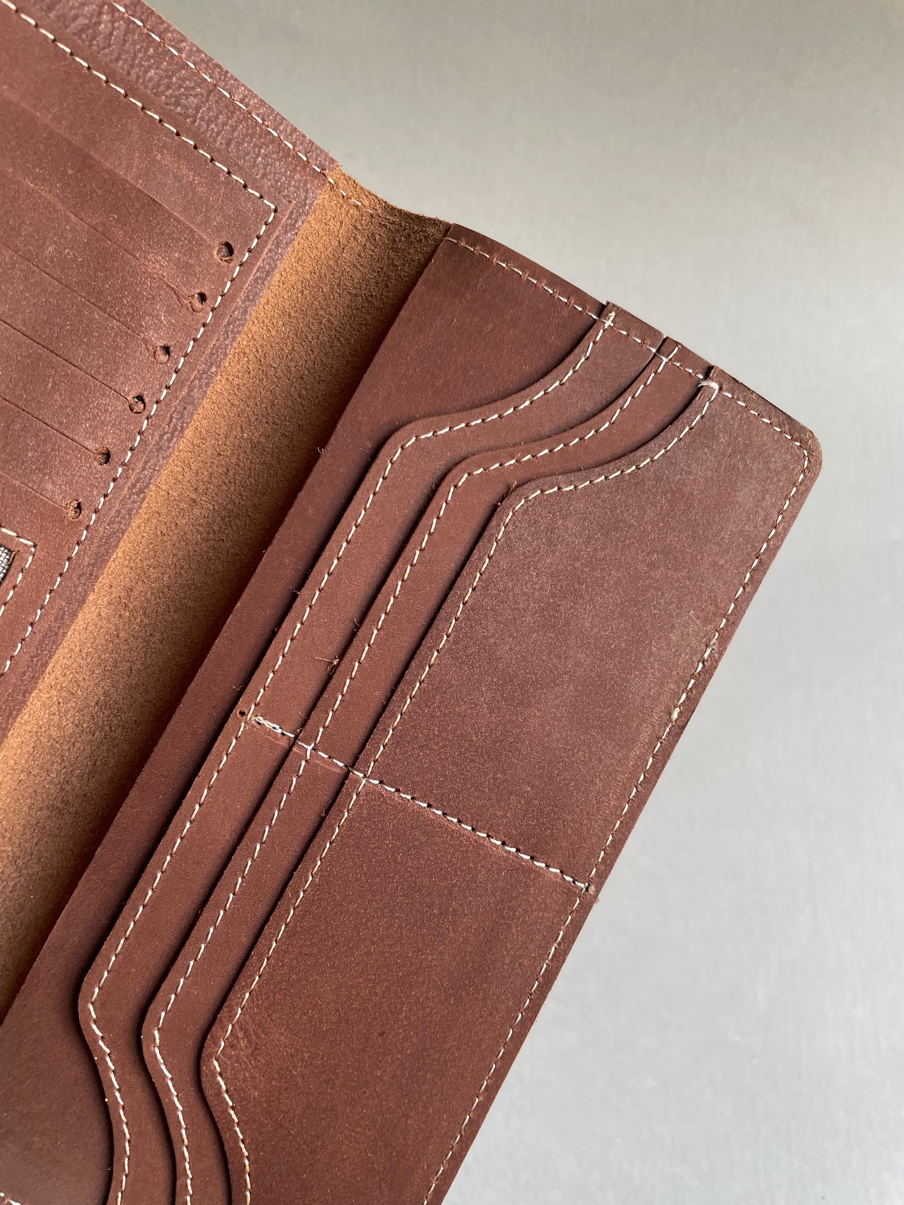 Crazy horse Long Wallet