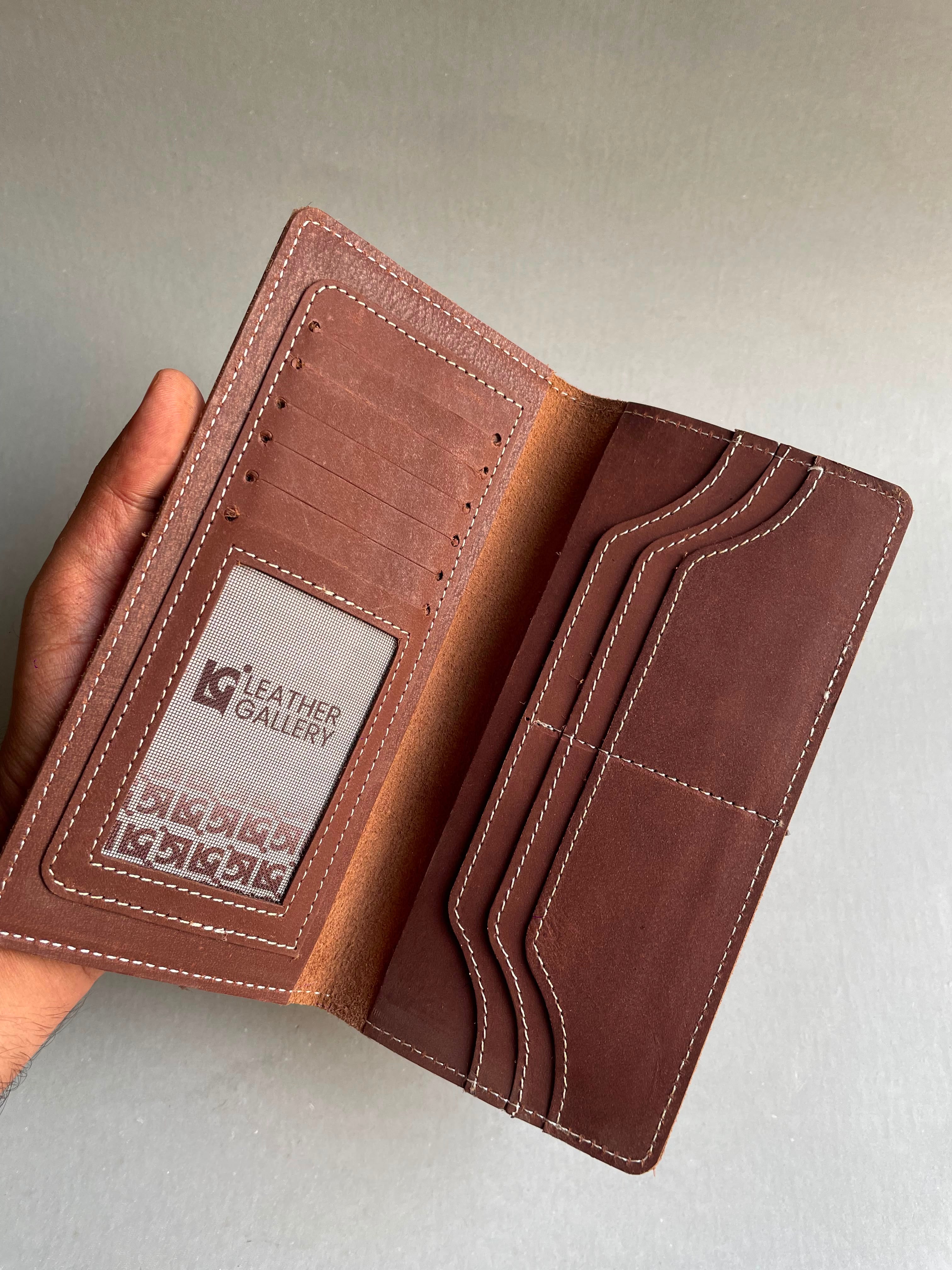 Crazy horse Long Wallet