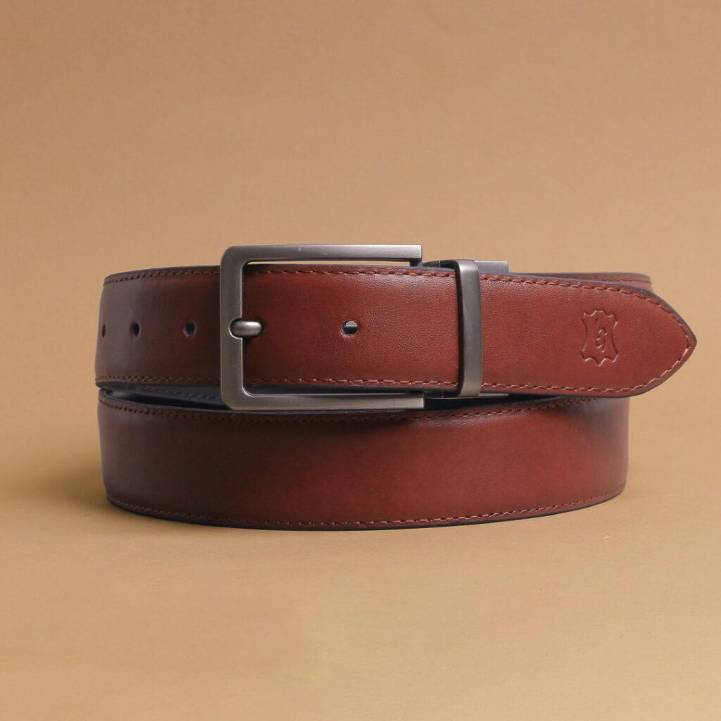 Formal Reversible Belt - Black/Brown - Leather Gallery