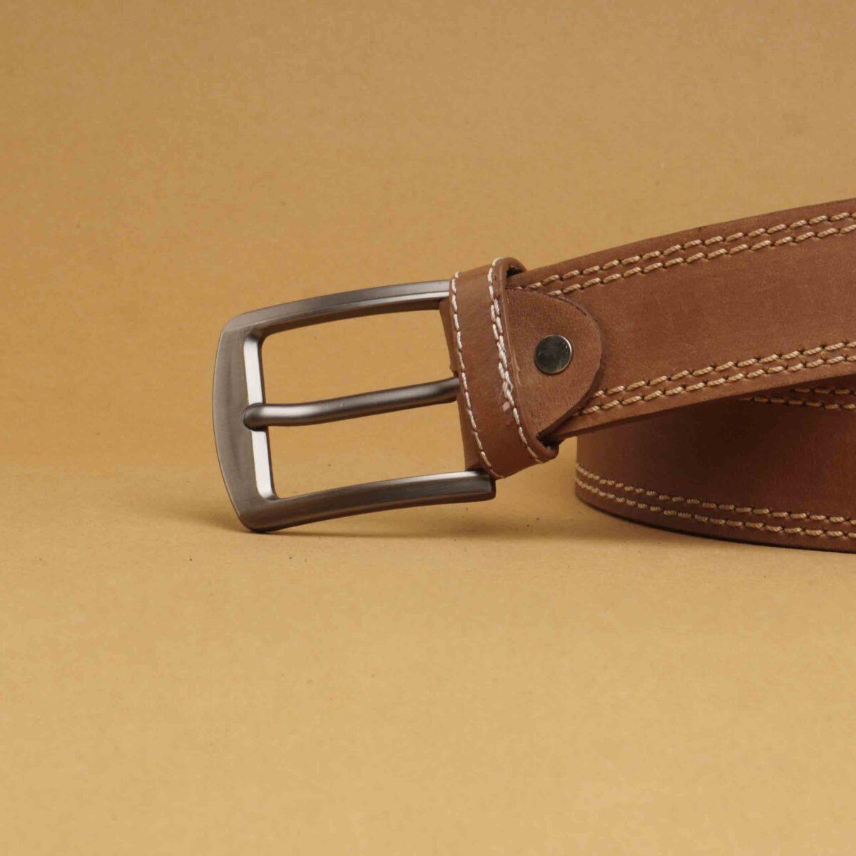 Crazy Horse Jeans Belt - Mustard - Leather Gallery