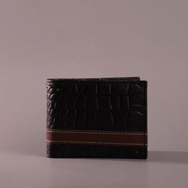 Crocodile Texture Wallet - Black