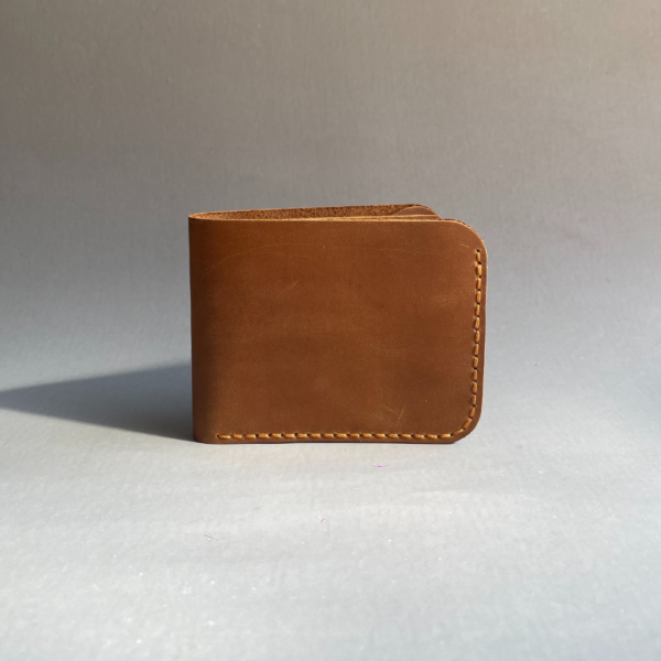 Handmade Cow Leather Wallet - Camel